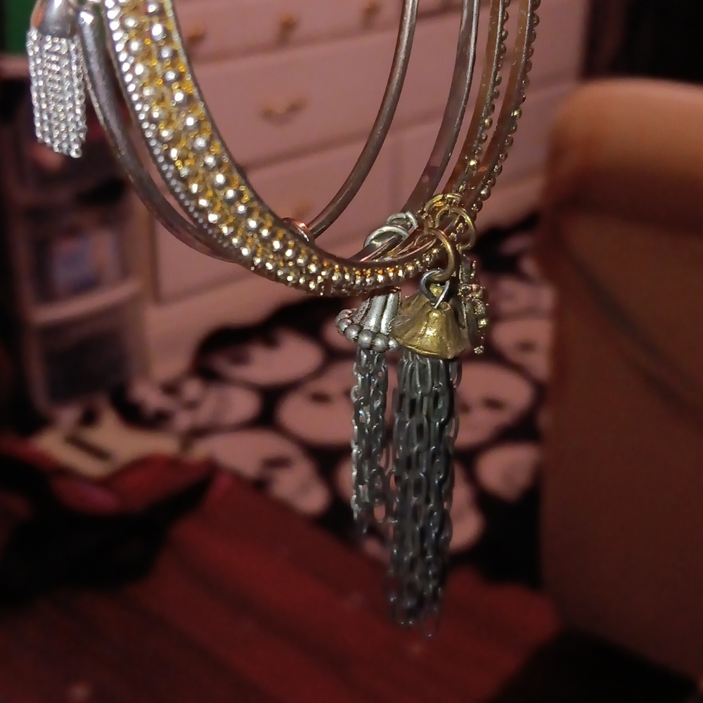 Lot 4 Vintage Tassel Bangles